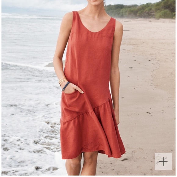 linen trapeze dress